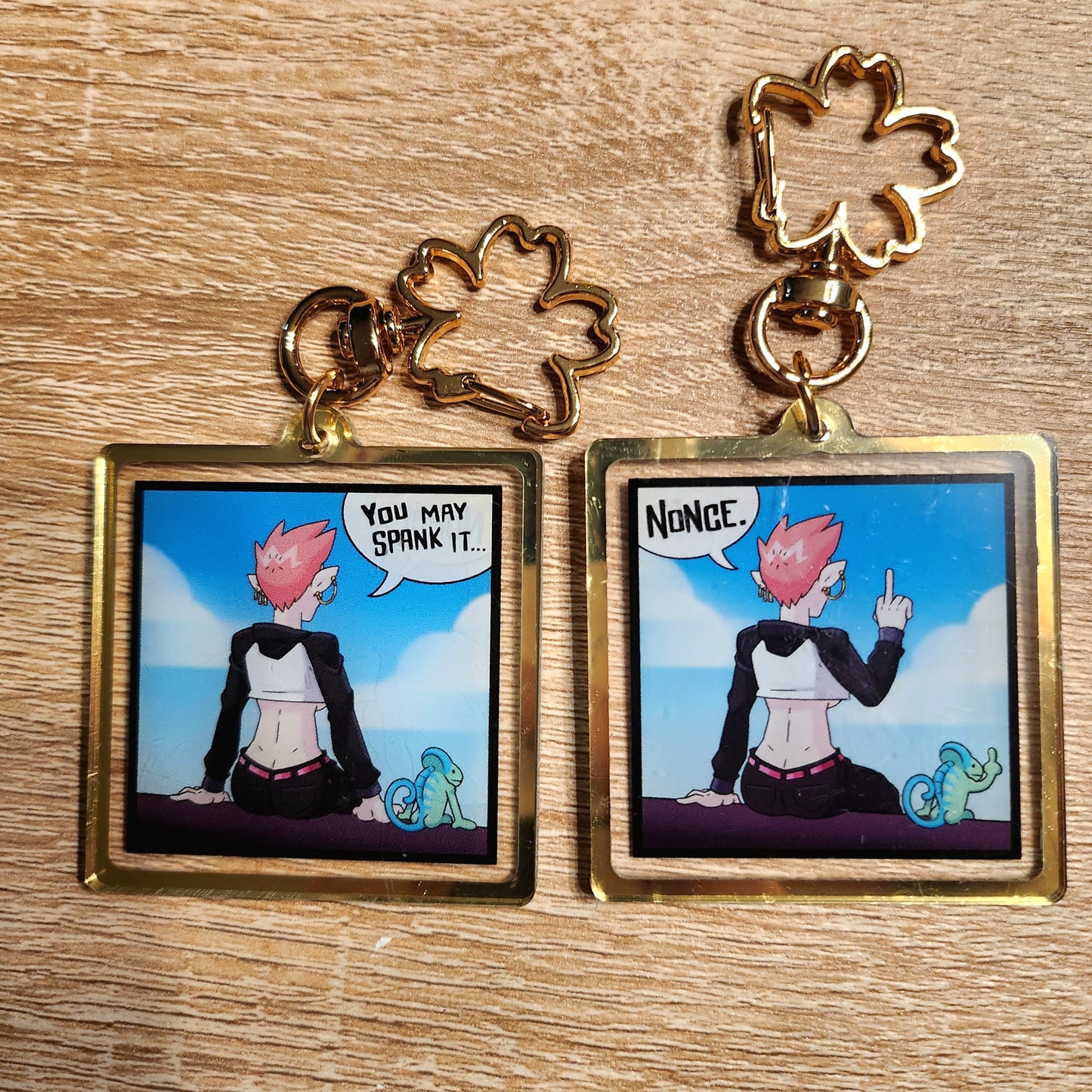 "You may spank it... NONCE" acrylic charm